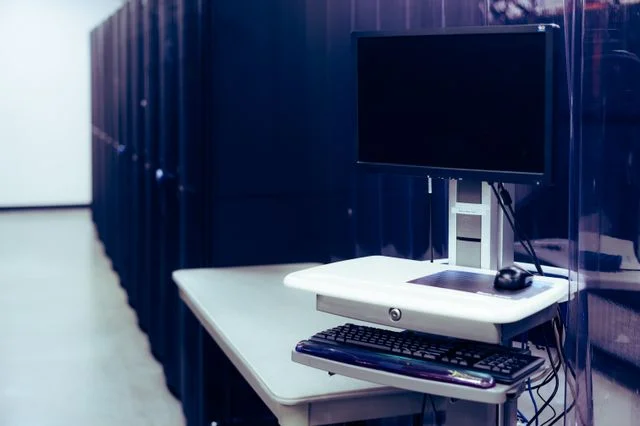 Server racks in a data center showing VPS and dedicated server hosting infrastructure options